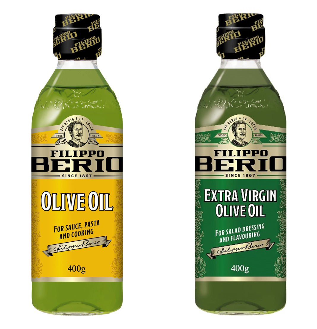 FILIPPO BERIO オリーブオイル 400g瓶とFILIPPO BERIO エクストラバージンオリーブオイル 400g瓶の画像