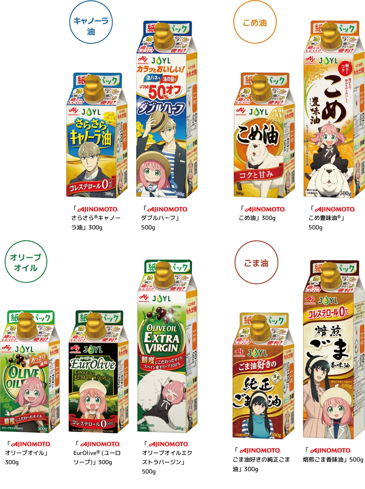 描きおろしイラストを使用した商品例