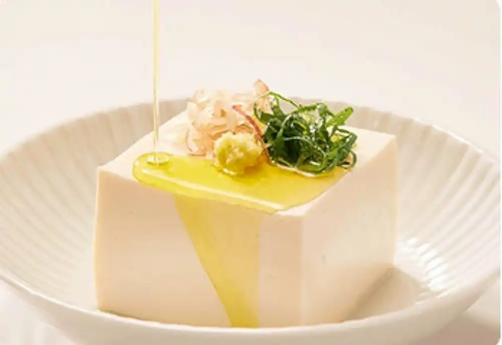 冷奴のオリーブオイルがけ