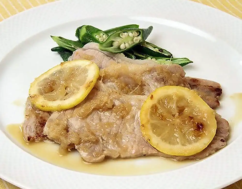 豚肉のレモンしょうが焼き