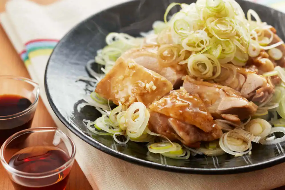 レンジでにんにくねぎ鶏