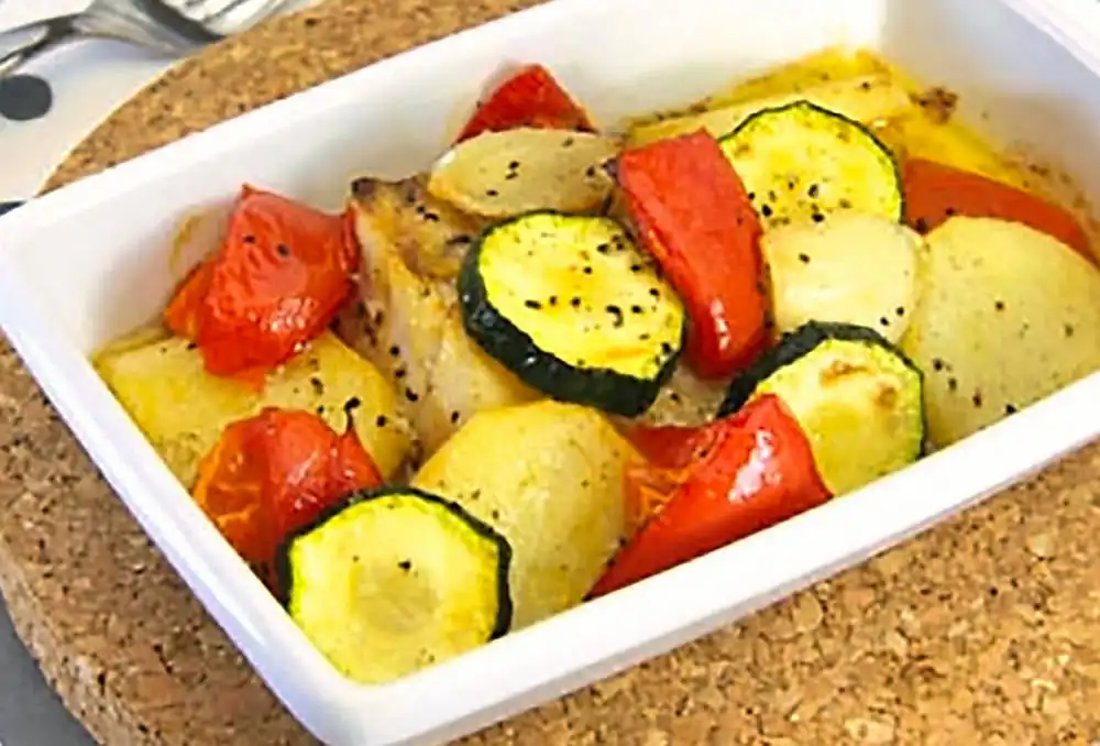スズキと夏野菜のオーブン焼き