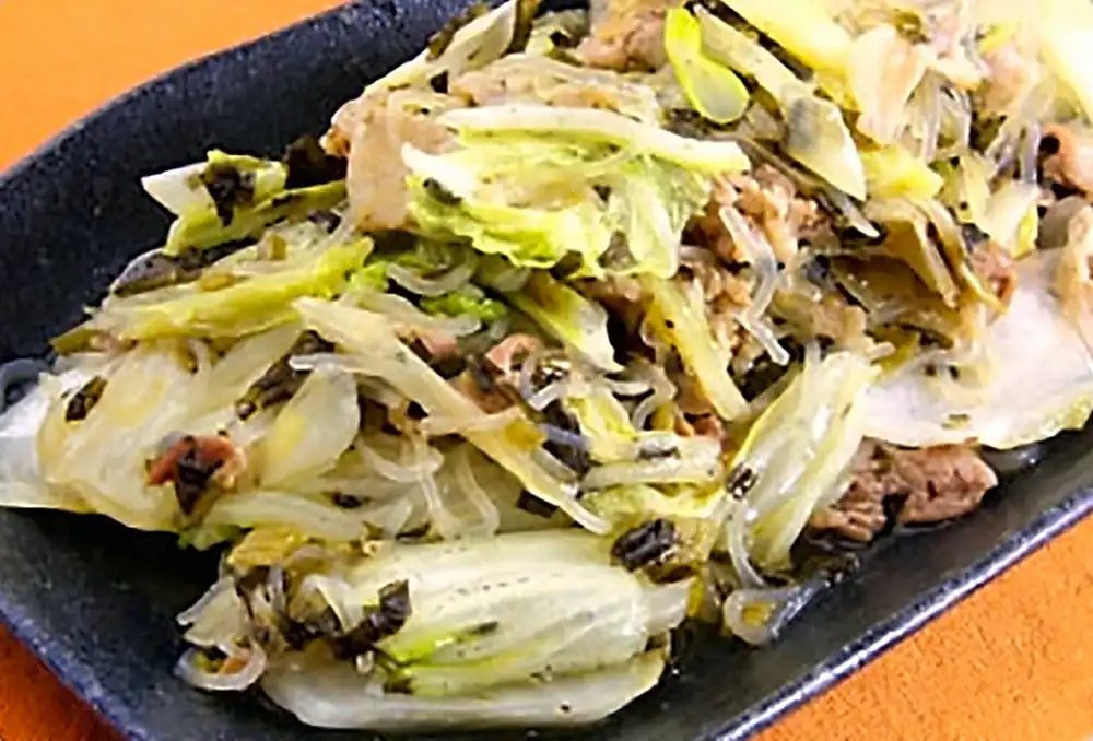 白菜と明太子のさっぱり炒め