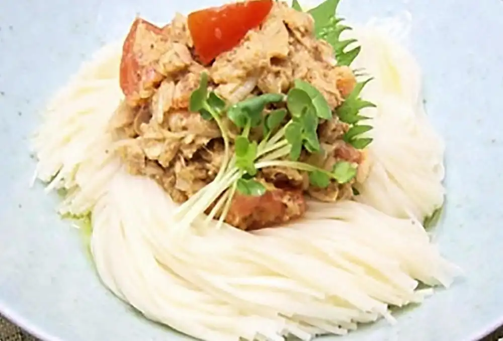 ツナマスタードのそうめん