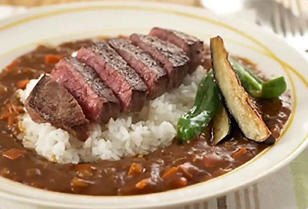 焼き野菜とステーキのカレー