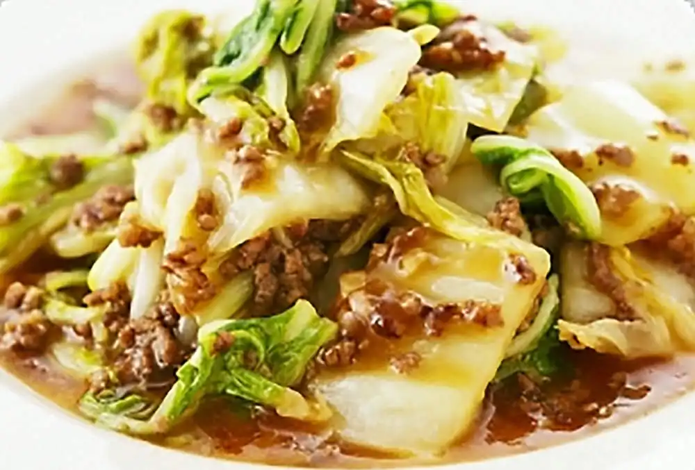 白菜の麻婆炒め