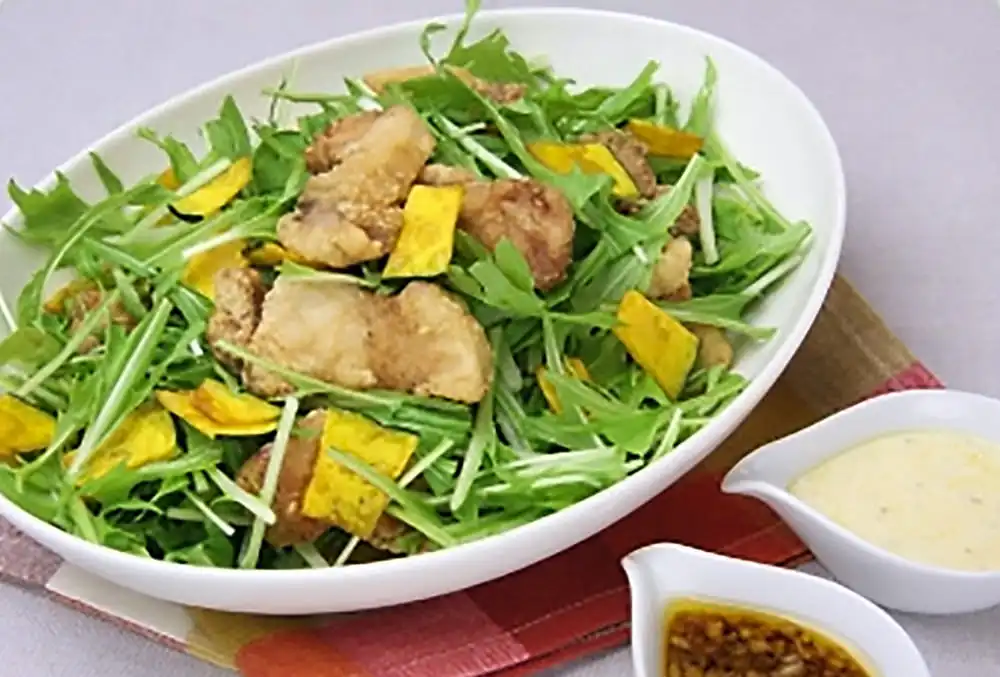 豚肉とかぼちゃのおかずサラダ