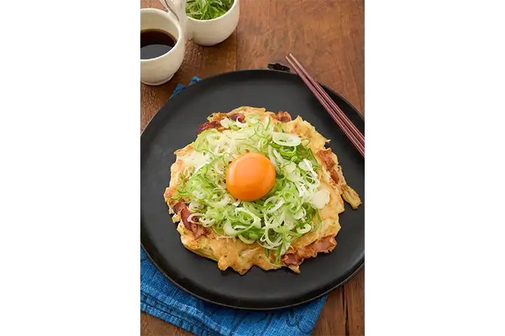 白菜のふわとろお好み焼き
