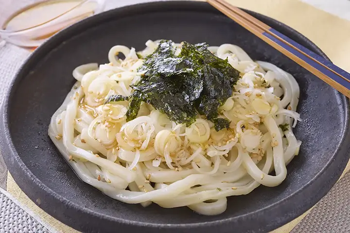 ごま油で作る韓国のりうどん