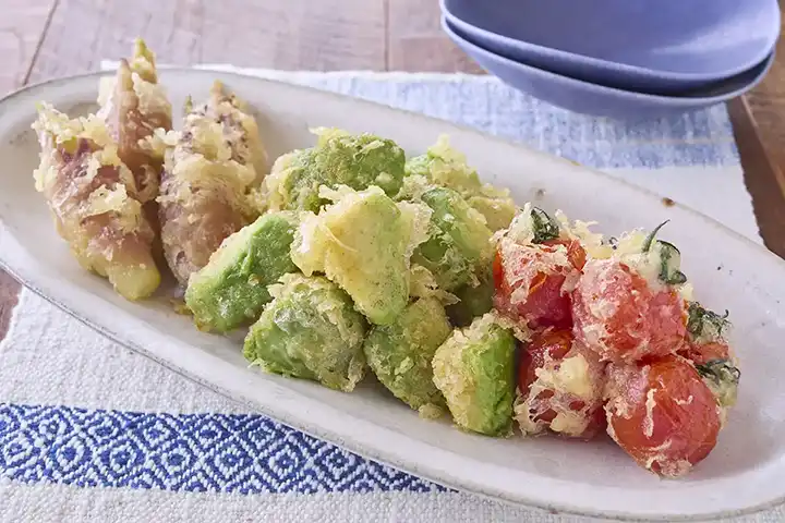 彩り野菜の変わり天ぷら