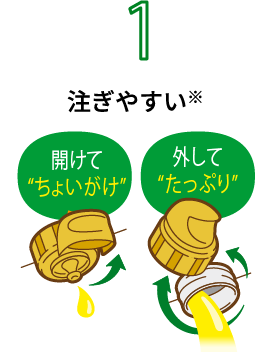 1 注ぎやすい