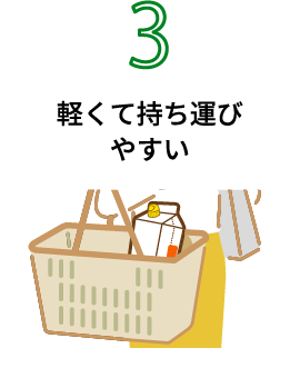 3 軽くて持ち運び