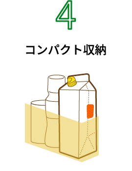 4 コンパクト収納