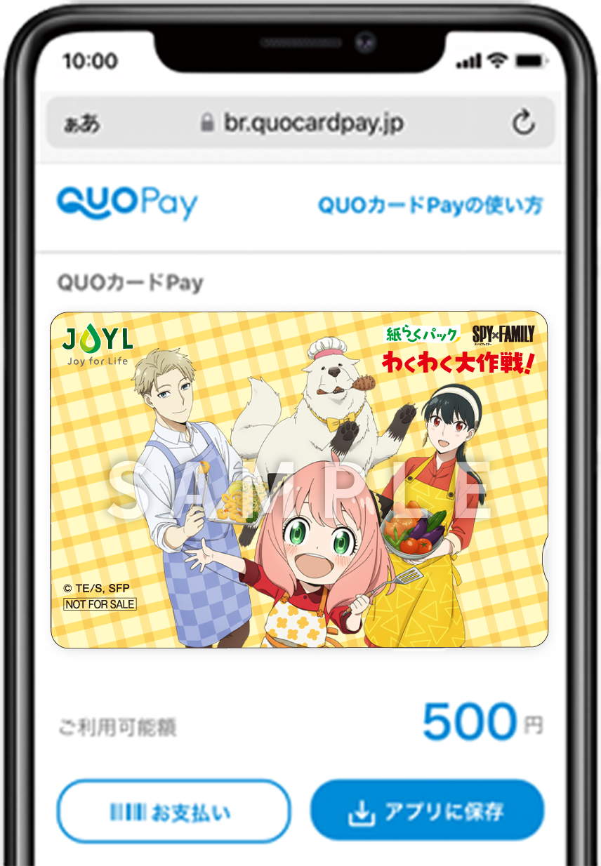 QUOカードPay 500円分（イメージ）