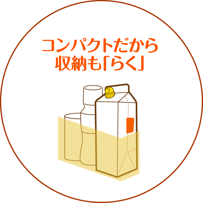 コンパクトだから収納も「らく」